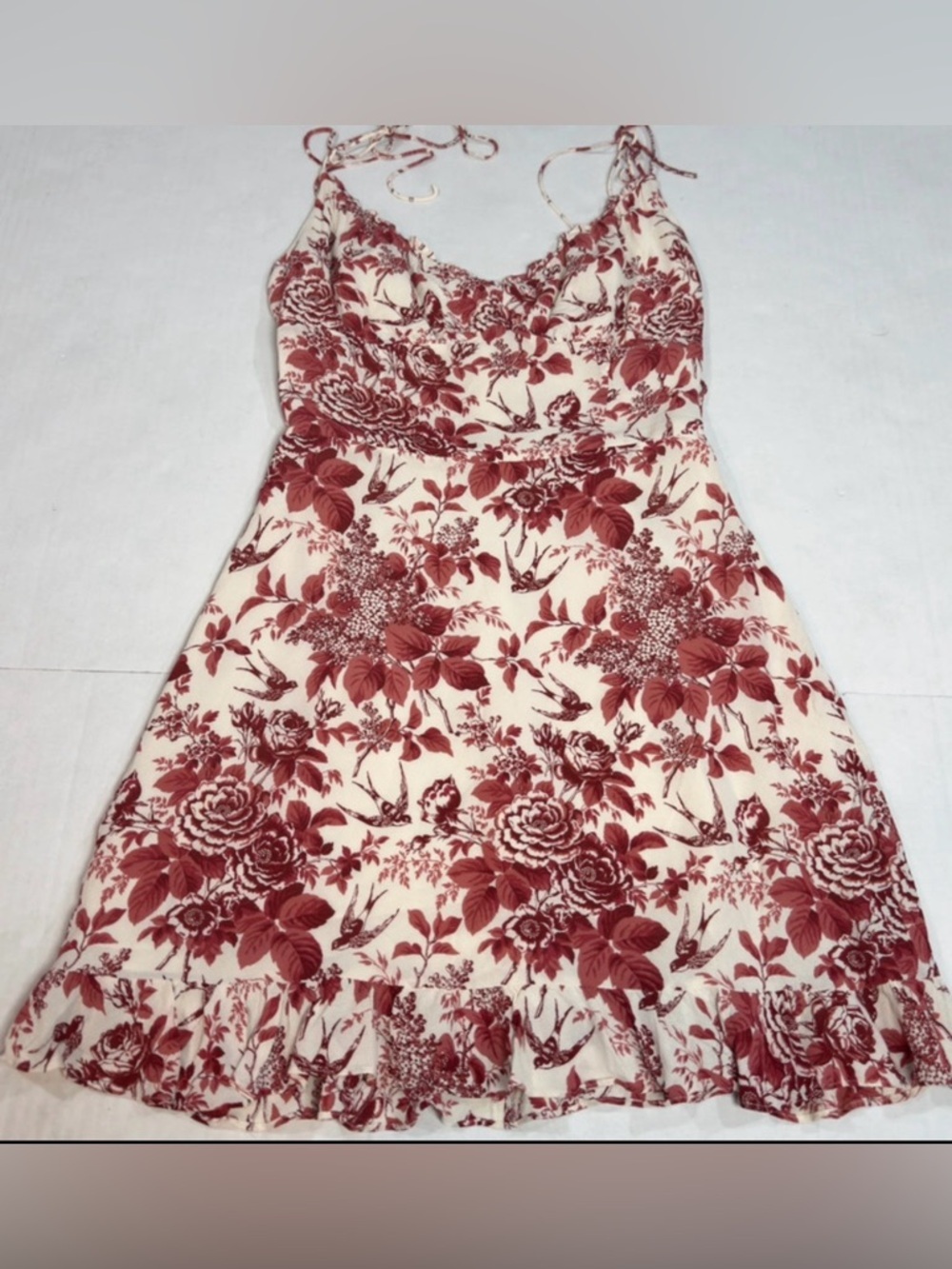 Reformation Red and White Floral Mini Dress - Picture 11 of 15
